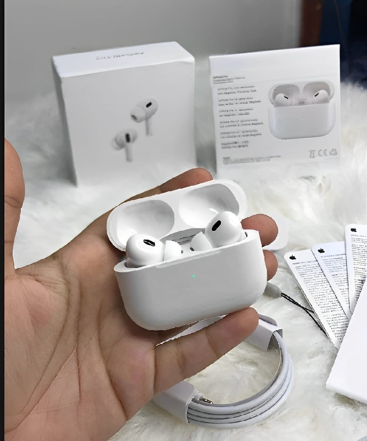 Apple Pro 2 Noise Reduction Wireless Earbuds For Android And Ios/airpods (White)