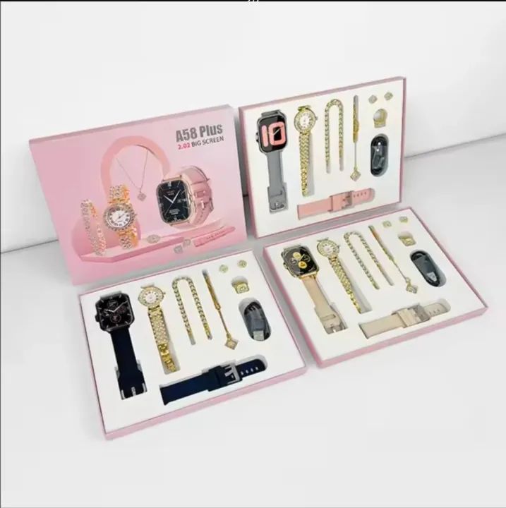 A58 Plus Smartwatch & Jewelry Gift Combo