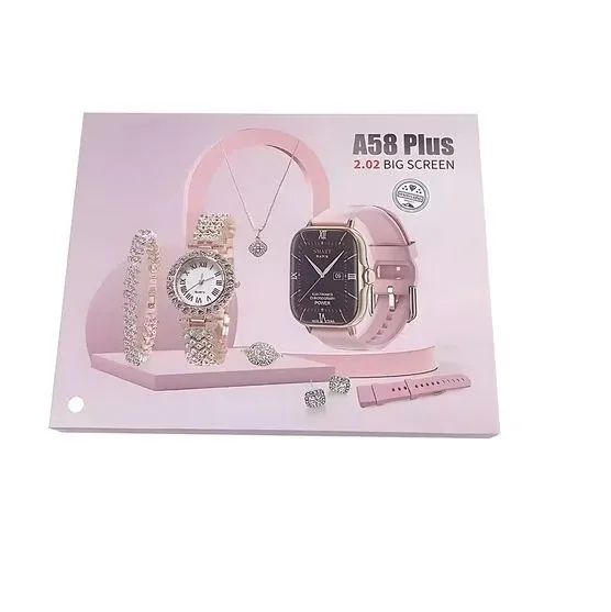 A58 Plus Smartwatch & Jewelry Gift Combo